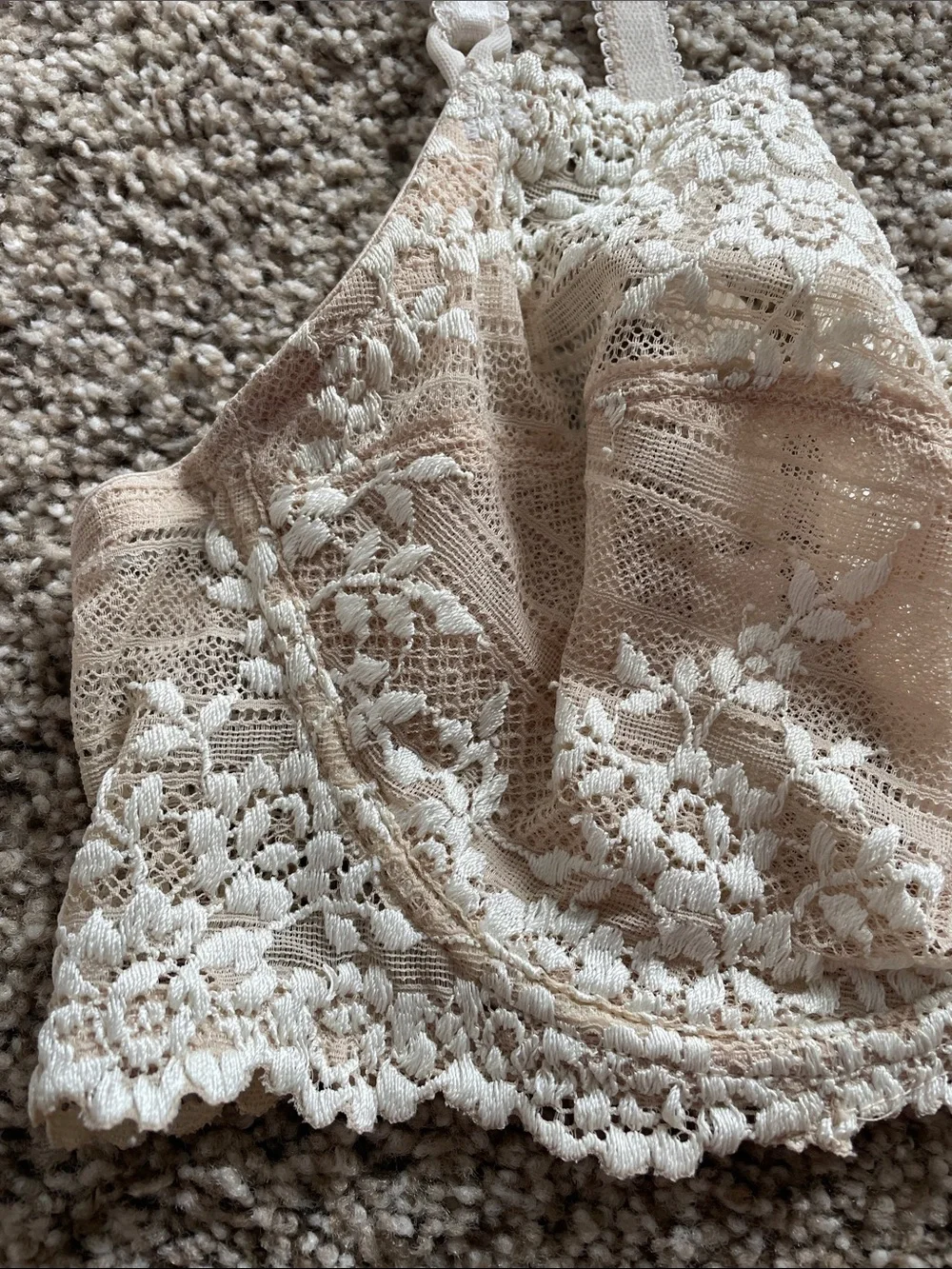 Wacoal Beige Lace Underwire unlined Bra